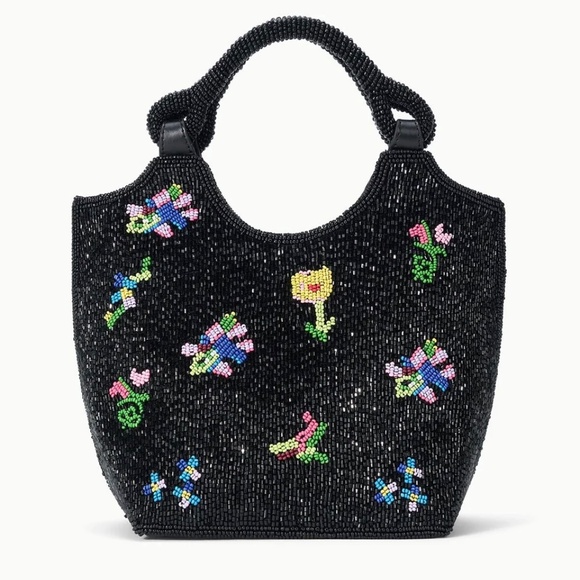 STAUD First Bloom Night Beaded Cote Bag - Picture 2 of 11